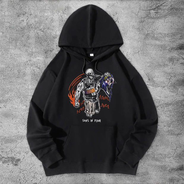 Retro Angry Skull Hoodie