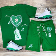 Personalized printed casual short-sleeved sports suit