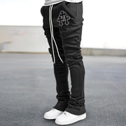Retro Fashion Hip-Hop Tide Brand Cross Flared Pants