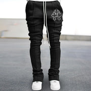 Retro Fashion Hip-Hop Tide Brand Cross Flared Pants