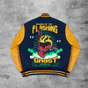 Casual game loophole baseball jacket