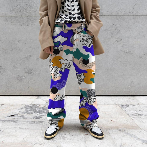 Camouflage pattern tide brand fashion loose street trousers