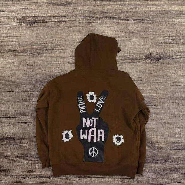 No war casual street home sports hoodie