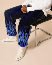 Casual fleece printed trousers