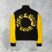 Personality contrast embroidery street warmth baseball uniform jacket