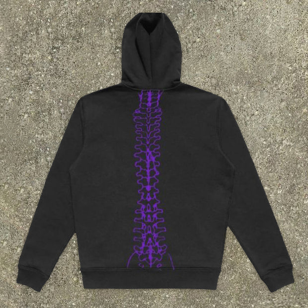 Statement skull print streetwear hoodie